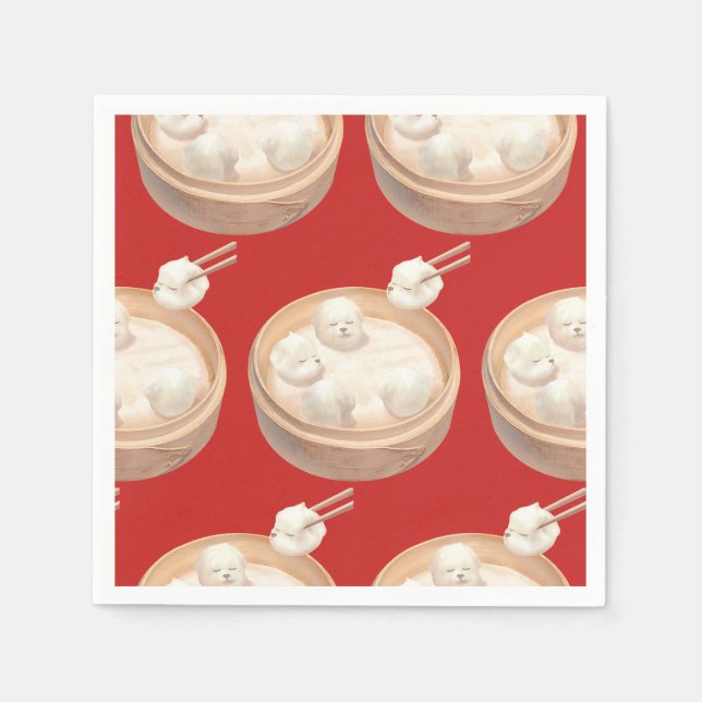Smile Dog – Xiao Long Bao Delight Napkin (Front)