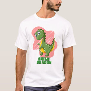 Smile Dragon Funny Cartoon T-Shirt – Adorable Dino