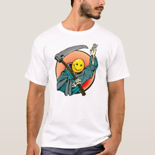 Smile Emoji Grim Reaper T-Shirt