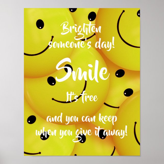 Smile, Encourage Kindness Poster (Front)
