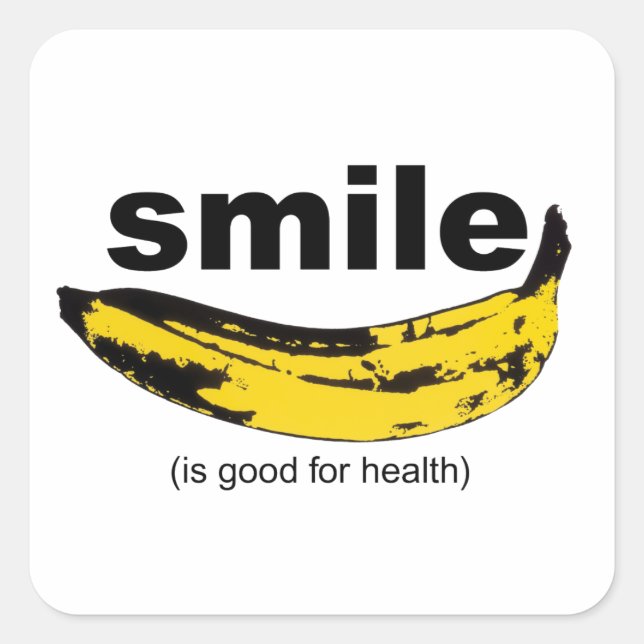 SMILE est bon pour la santé Sticker Carré (Devant)