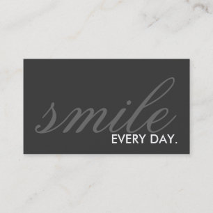 smile every day. (colour customizable) business card