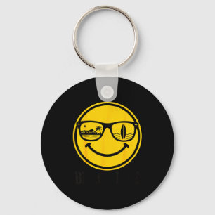 Smile face beach life surf hawaii ocean vacation keychain