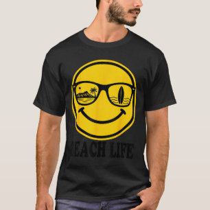 Smile face beach life surf hawaii ocean vacation T-Shirt