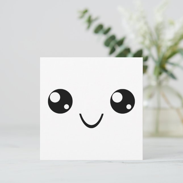 Smile Face Card (Standing Front)