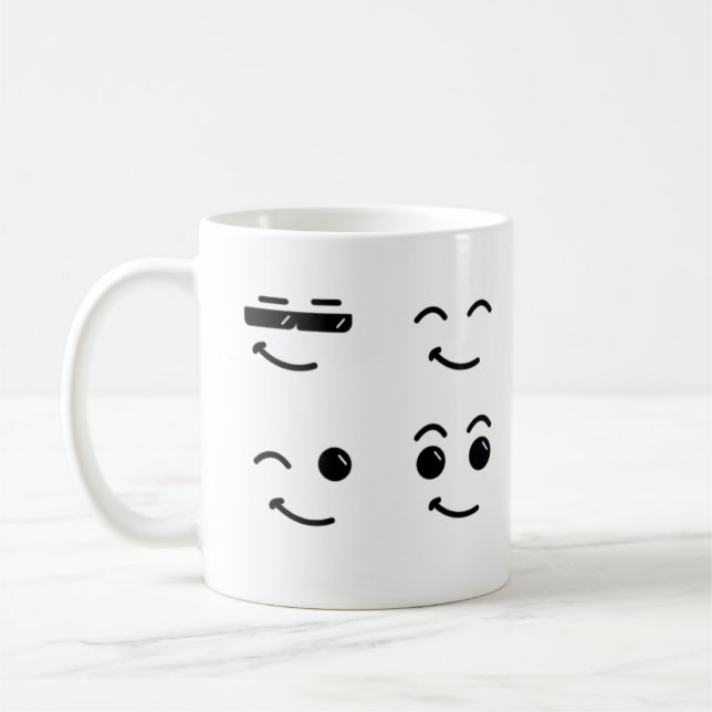 Smile Face Gesture Coffee Mug (Left)