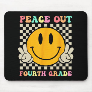 Smile Face Peace Out Fourth 4th Grade Cl Of 2023  Mouse Pad