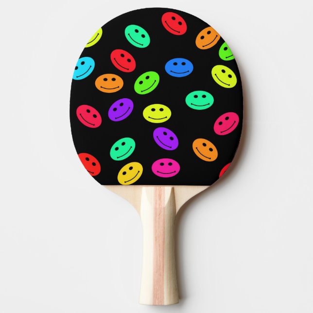 Smile Face Ping Pong Paddle (Front)