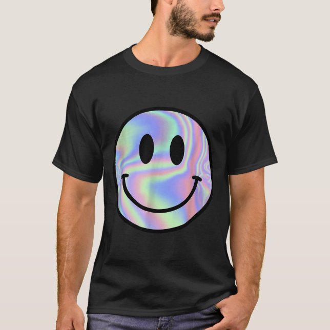 Smile Face Shirt Happy Smiling Face Rave Edm Music (Front)
