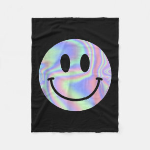 Smile Face Shirt Happy Smiling Face Rave Edm Music Fleece Blanket