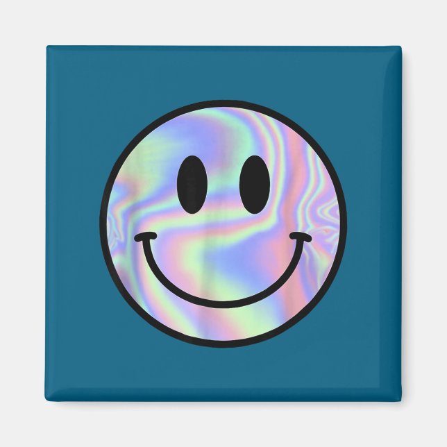 Smile Face Shirt Happy Smiling Face Rave Edm Music Magnet (Front)