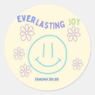 Smile Face Sticker/ 90s aesthetic/ colourful Classic Round Sticker