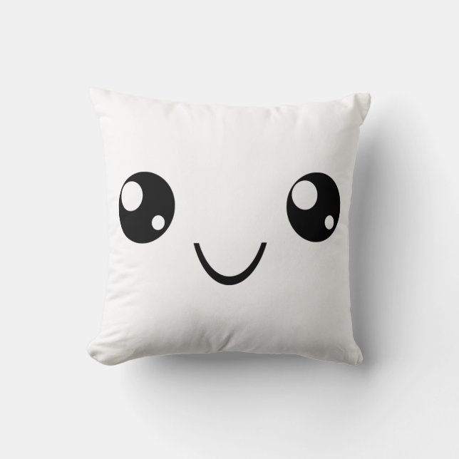 Smile Face Throw Pillow (Front)