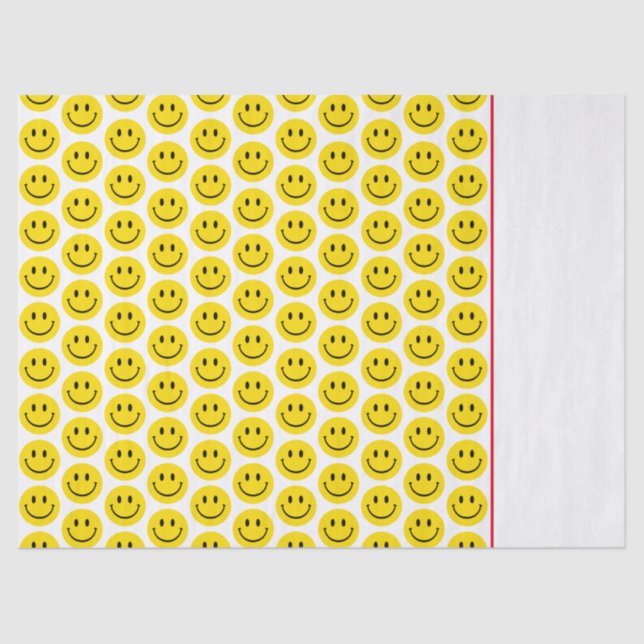 Smile Face Two Tone Happy Get Well Thinking of You Tissue Paper (Front)