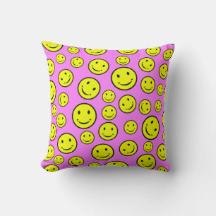 Smile Faces Throw Pillow
