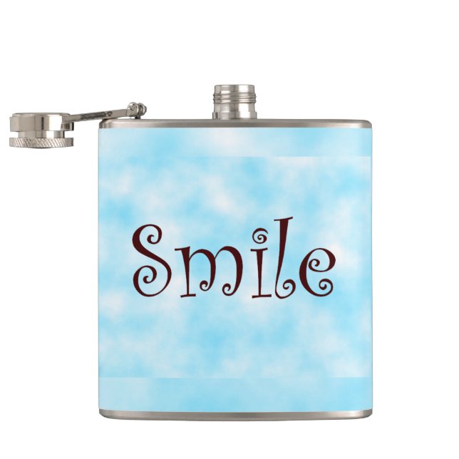 Smile-flask Hip Flask (Opened)