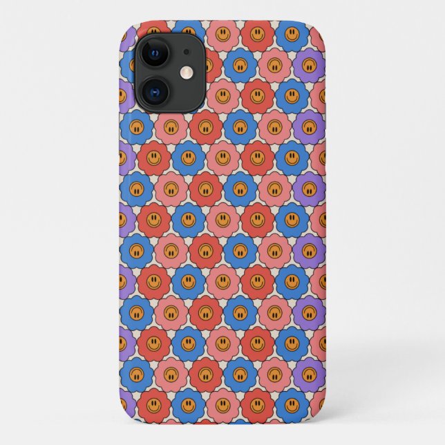 Smile Flowers Case-Mate iPhone Case (Back)