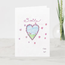 "Smile" Folded Greeting Card