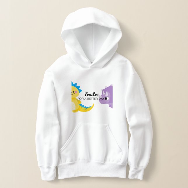 Smile For A Better Day Boy Hoodie (Laydown)
