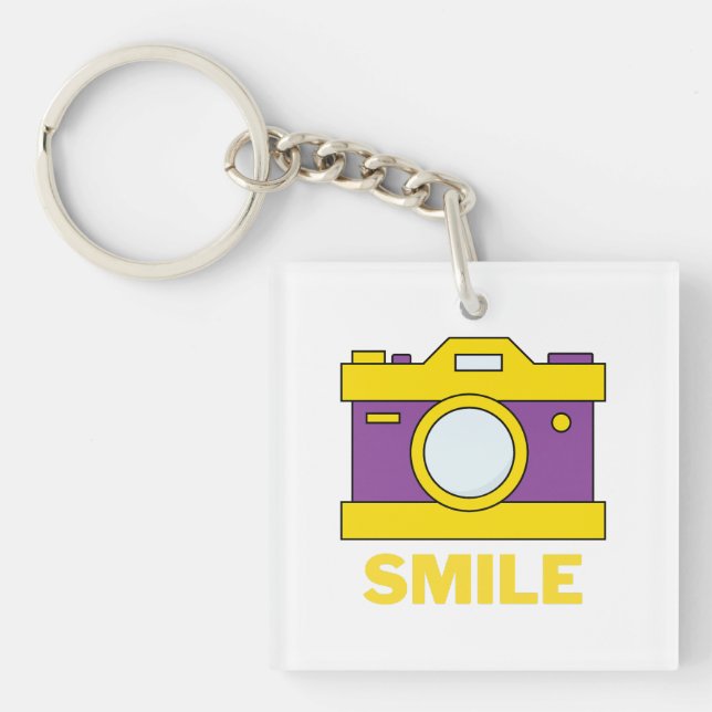 smile for free photo keychain (Front)