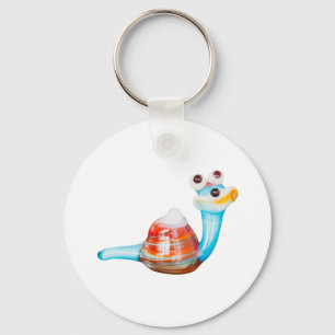 SMILE GLASS SNAIL KEYCHAIN
