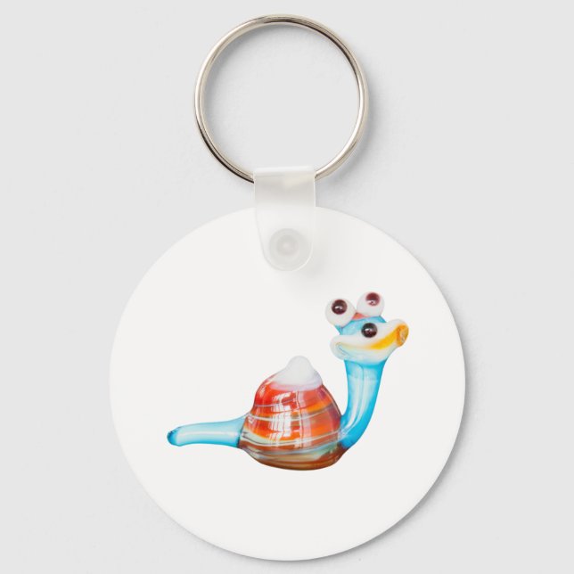SMILE GLASS SNAIL KEYCHAIN (Front)