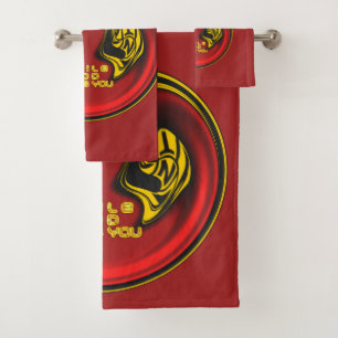 Smile God Loves You Beautiful Amazing Text Quote Bath Towel Set