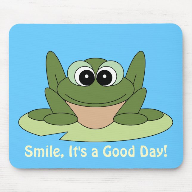 Smile Good Day Frog Mousepad (Front)