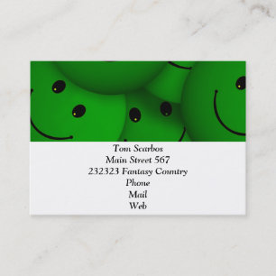 Smile green business card