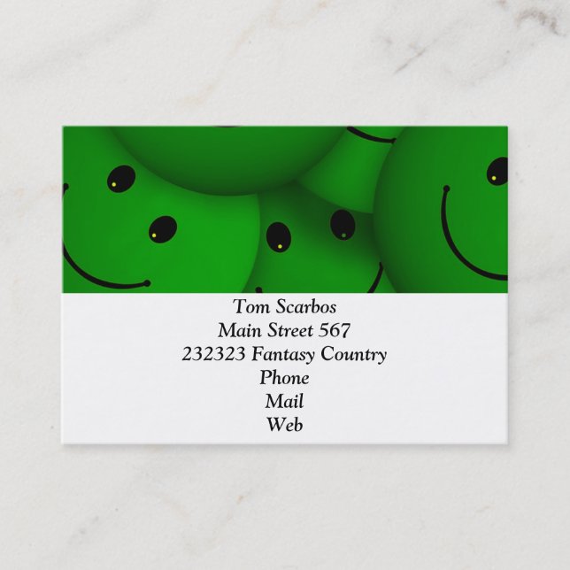 Smile green business card (Front)