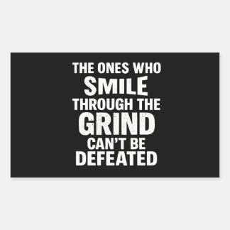 Smile grind gym motivation quote with white text sticker