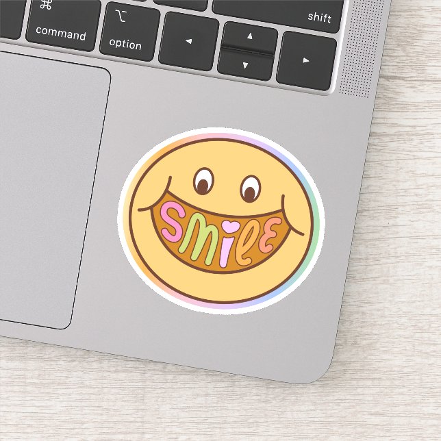 Smile Happy Face Fun Sticker (Detail)