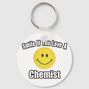 Smile If You Love a Chemist Keychain