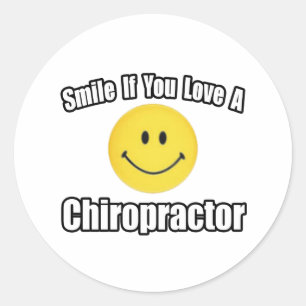 Smile If You Love a Chiropractor Classic Round Sticker