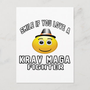 Smile if you love Krav Maga Fighter Postcard