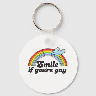 Smile if youre gay keychain