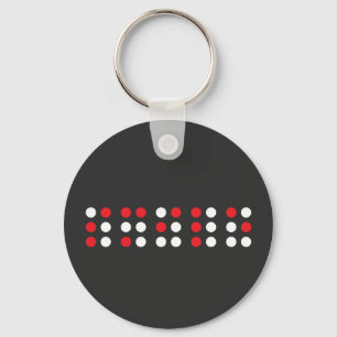 Smile in Braille code, Braille script for the blin Keychain