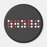 Smile in braille code, Brailleschrift voor blinden