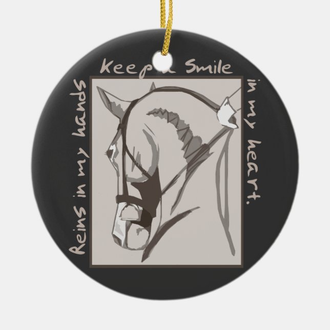 Smile In My Heart Ceramic Ornament (Front)