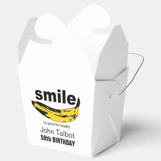 Smile is good for health 50th birthday Favour Box (Opened)