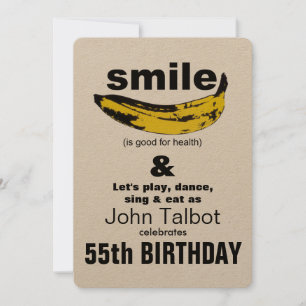 Smile is good for Health 55th Birthday Invitation