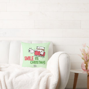 Smile, it's Christmas Throw Pillow
