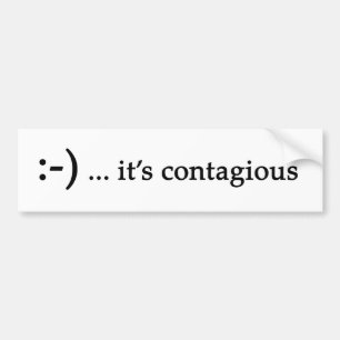 smile...it's contagious bumper sticker