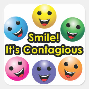 Smile! It's Contagious - sticker