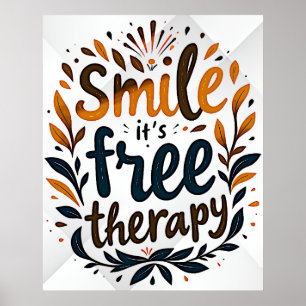 Smile: It's Free Therapy Poster