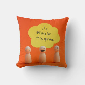 Smile, it's free throw pillow