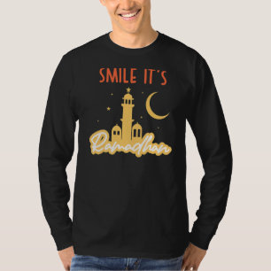Smile Its Ramadan  Muslim Eid Mubarak Islamic Rama T-Shirt