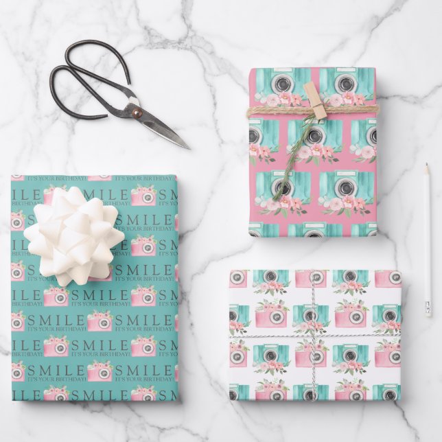 Smile It's Your Birthday Wrapping Paper Sheets  (Front)
