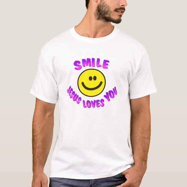 Smile Jesus Loves You T-Shirt (Front)