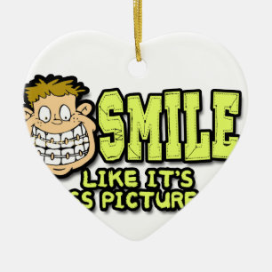 Smile Like It's Class Picture Day Ceramic Ornament